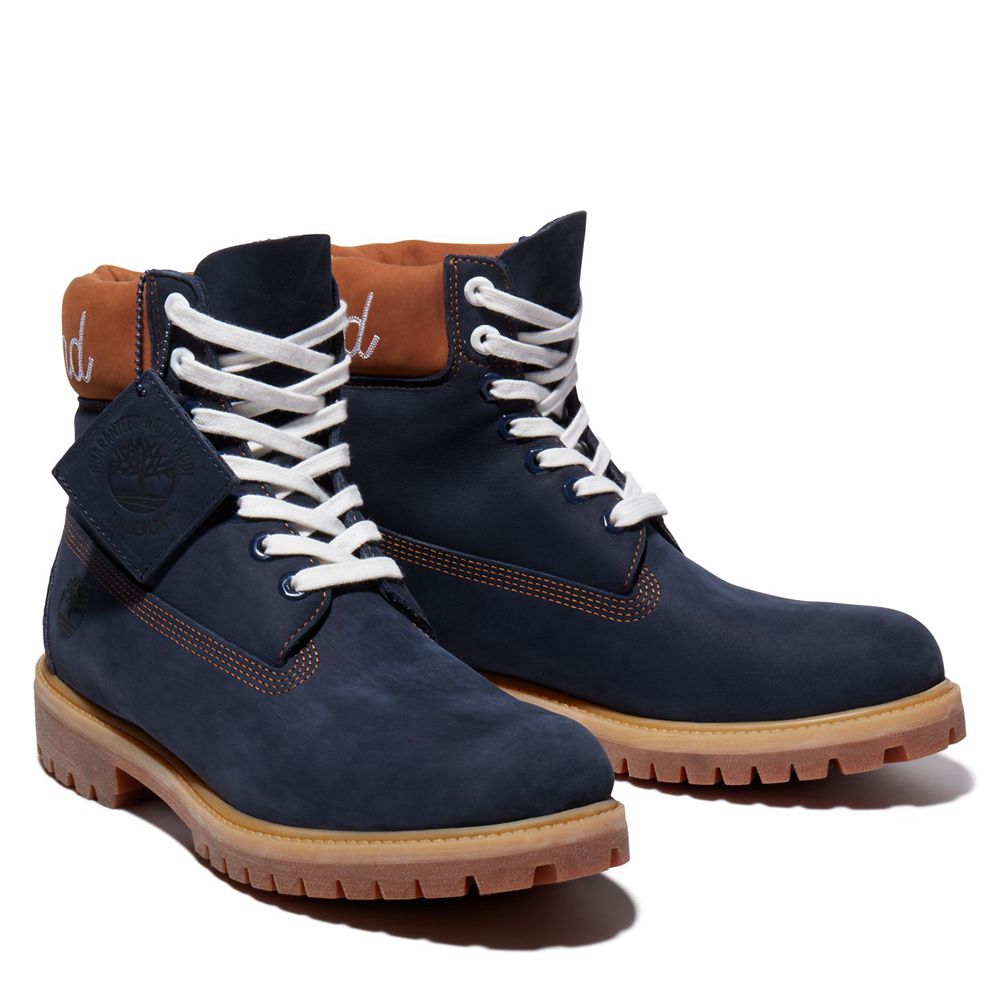 Timberland 6-Inch Μποτακια Ανδρικα Σκουρο Μπλε - Premium Waterproof - Greece 1978406-RC